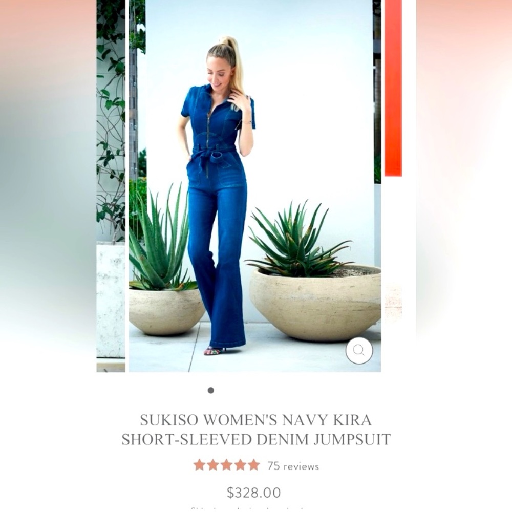 Sukiso Womens denim jumpsuit from anthro